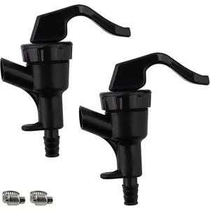 Picnic Faucet, 2 Pieces Plastic Draft Beer Dispensing Spigot Keg Tap for Home Brewing Kegging Cornelius Corny Hose Tubing Line