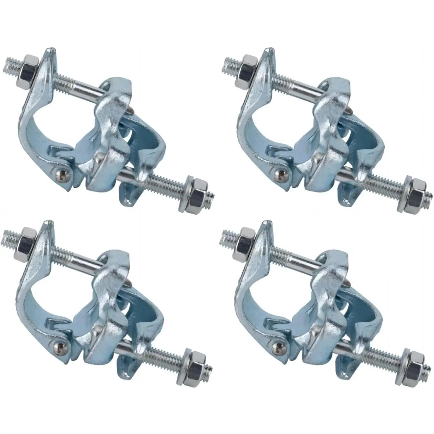 Scaffolding Forged Couplers,Fixed Angle Pipe Clamp,Pipe Clamps For 1.65" to 1.9" (42mm to 48mm) OD Tube,4PACK.(Fixed Couplers)