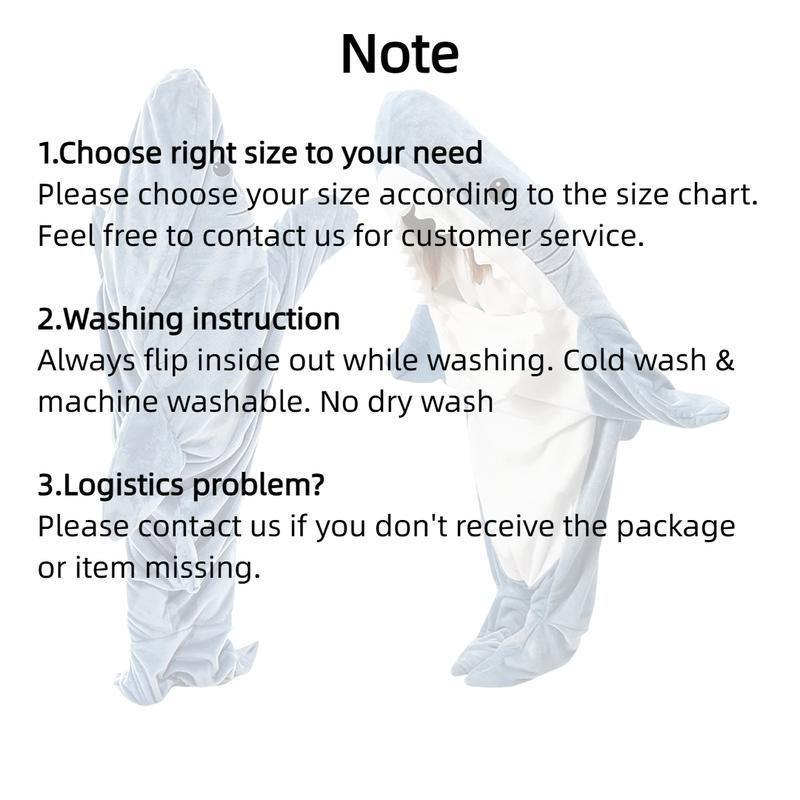 Shark Blanket Hoodie Onesie Sleeping Bag Cozy Costume For Family Loungewear Shark Pajama Comfort Overalls Womenswear Clothing