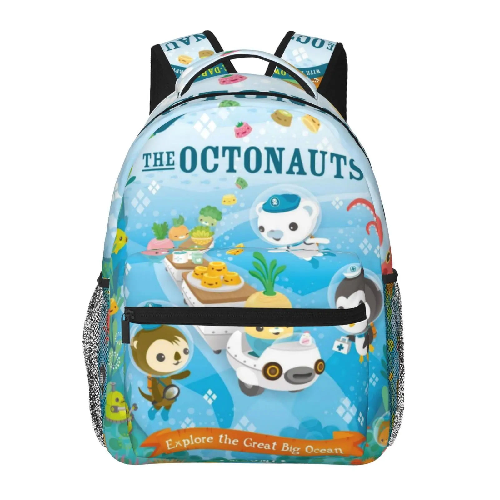 Kids backpack, Octonauts4 School bag, Cute Cartoon Backpacks for girls boys, Adjustable Straps Bookbag for Office Travel Bag