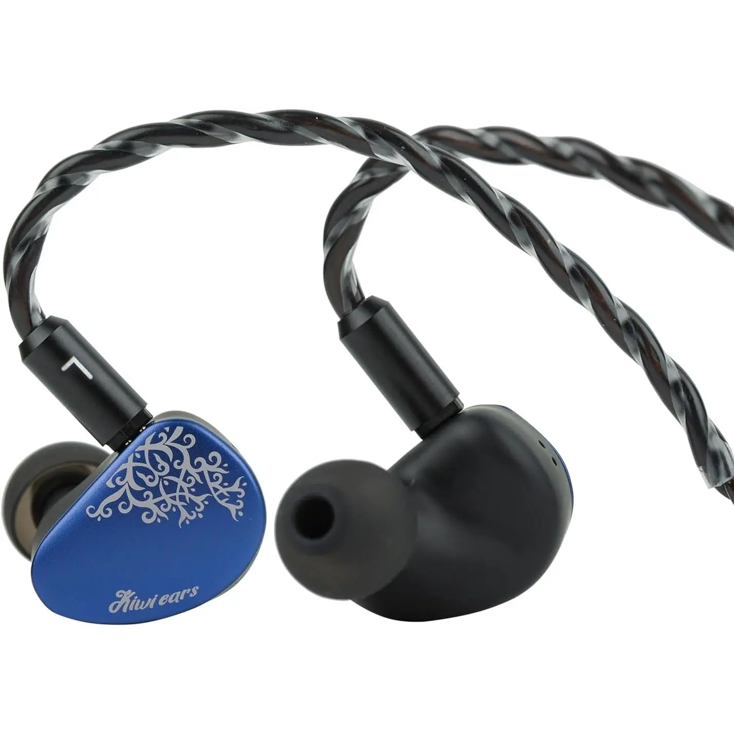 Kiwi Ears Cadenza II 10mm Titanium Driver Ear Monitor, HiFi Wired IEM Earphones with KARS 2.0, Precise Tonal Balance, CNC Aluminum Faceplate for Musicians philes Gaming (Blue)
