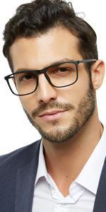 Oversized Square Reading Glasses Men Large Readers Big Face 1.0 1.25 1.5 1.75 2.0 2.25 2.5 2.75 3.0 3.5 4.0 5.0 6.0 (Black, 1.25)