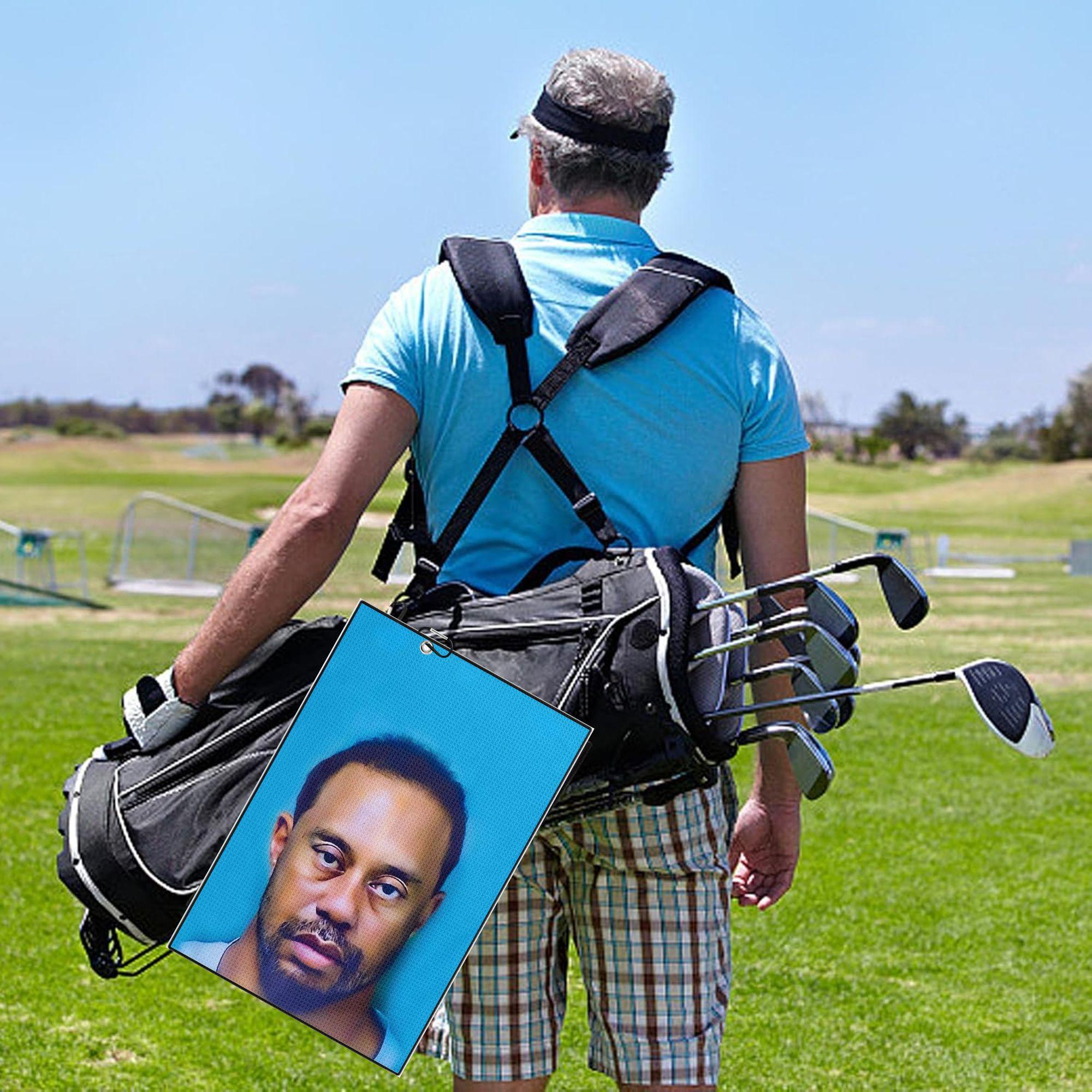 Funny Golf Towel, 4 Counts Printed Golf Towels for Golf Bags for Men & Women, Great Golf Accessories Golf Gift for Men Golfers Dad Boyfriend Husband, Golf Pack