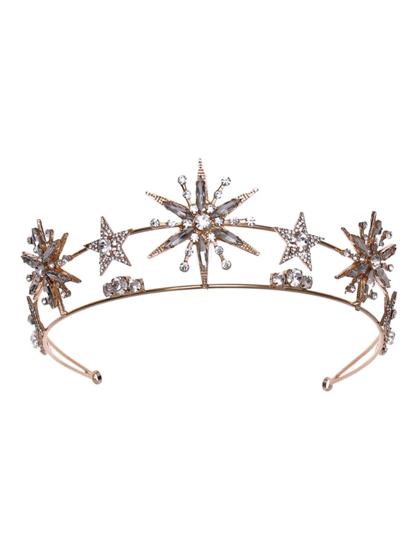 Korean-style star crown hair accessory forest princess double-layer crystal headband photography travel makeup styling hair ornament