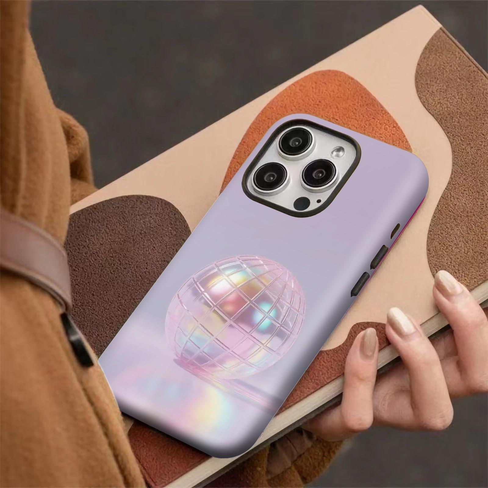 Holographic, disco ball Soft And Hard Two-In-One Film Printed Full Pattern Case For IPhone 16 15 14 13 1211 Pro Max Plus Phone Case