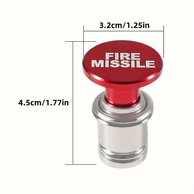 12V Car Cigarette Lighter, 1 Count Fire Missile Design Car Cigarette Lighter, Durable Structure Automotive Interior Decoration Accessories for Most Vehicles