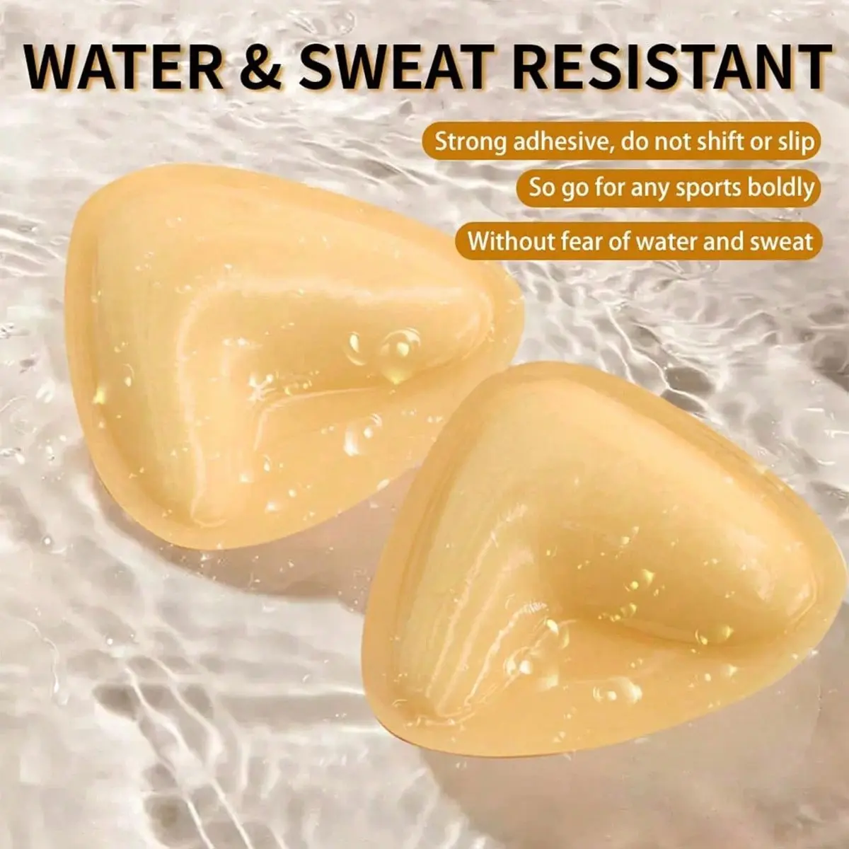 Reusable Women's Invisible Bra Pads, Self-Adhesive Double-Sided, for Strapless Bras, Bikinis, Swimsuits, Sports Bras, Lift and Support