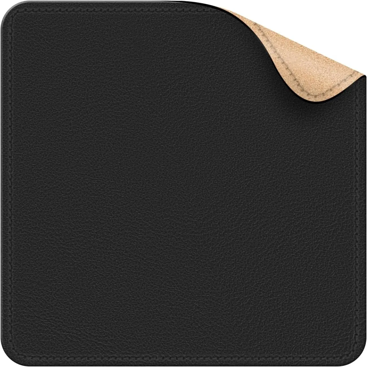 Waterproof Leather Gaming Mouse Pad with Stitched Edge for Computers Laptop Office Home Black 11"*8"