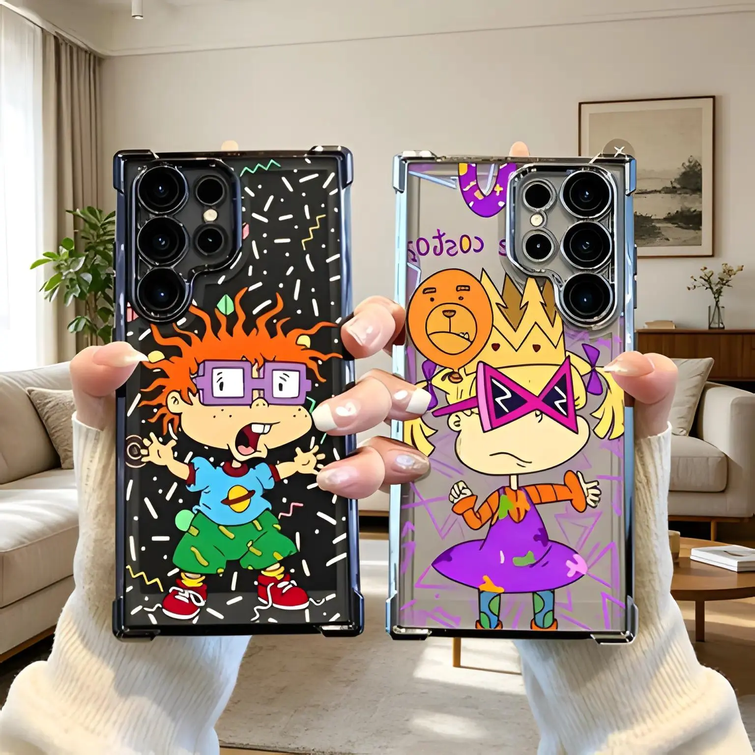 Colorful Animal-Inspired Cute Rugrats Design Soft TPU Smartphone Case, Shockproof Lightweight Cover for Samsung S23, S24, S25 Ultra/Plus/FE Handheld Cellphone, Resistance
