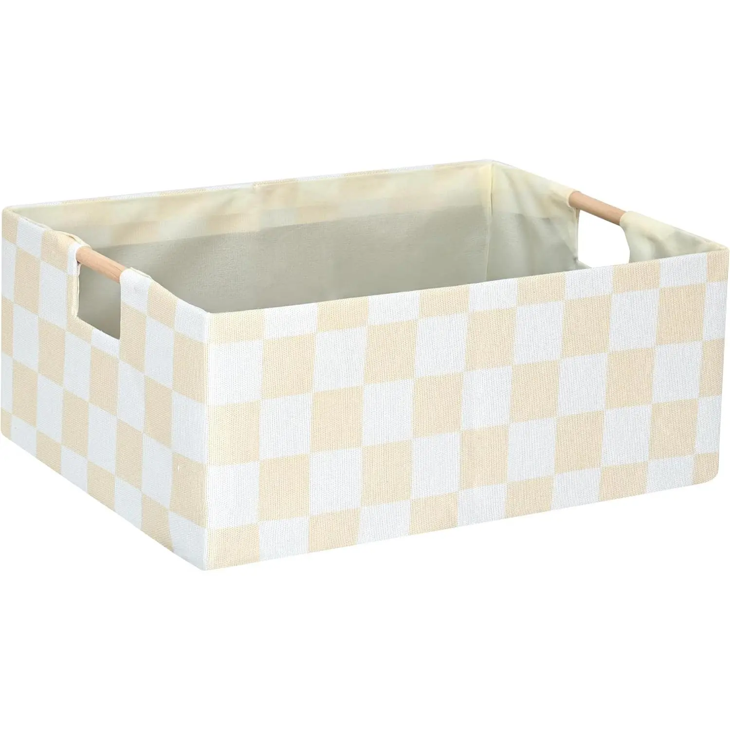 Storage Bin for Shelves Rectangle Closet Baskets Foldable Box with Handles, Gray Storage Bins, Storage Boxes for  Office  Dormroom