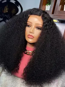 26-Inch Long Curly Wig, 180% Density, Natural Hairline, Pre-Styled Baby Hair, Heat Resistant, No Glue, for Daily Use
