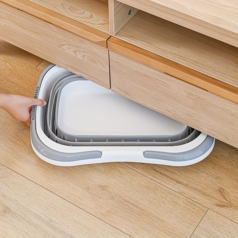 Foldable Laundry Basket with Handle, Durable Plastic, Space-Saving Rectangle Design for Bedroom and Bathroom, Easy to Clean Storage Solution, Collapsible Laundry Hamper