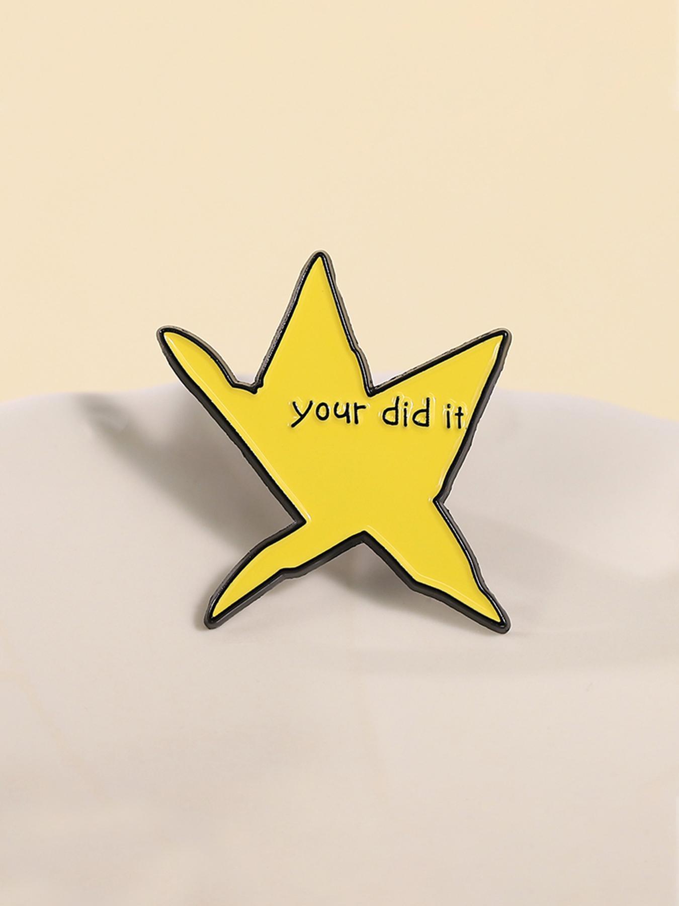 Star Shaped Brooch, Creative Star Design Brooch, Fashion Accessories for Women & Men, Cute Enamel Pin Suitable for Backpacks, Jeans, Scarves, Hats Decoration, Jewelry