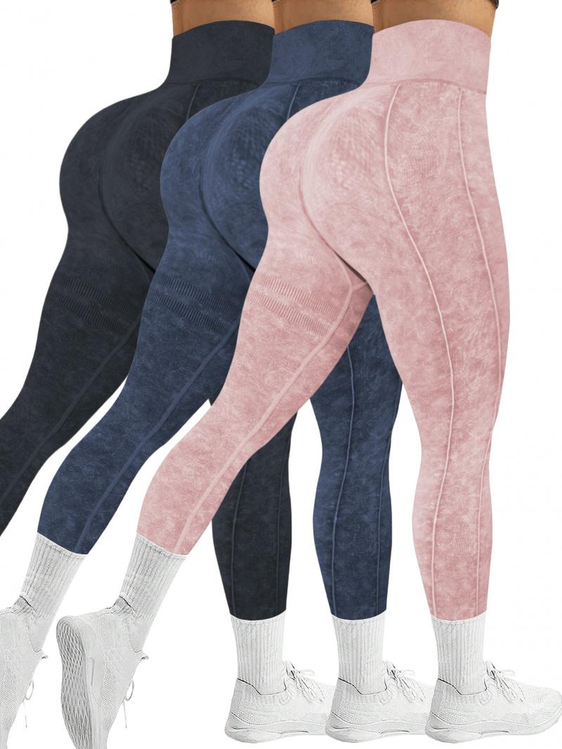 Women's High Waist Seamless Spring and Summer Leggings-Slim Leggings, Comfortable and Breathable Plastic Sportswear, Spring and Summer Sports Yoga & an Ideal Choice for Casual Wear, It is a Must-Have Spring & Summer Clothes for Women.