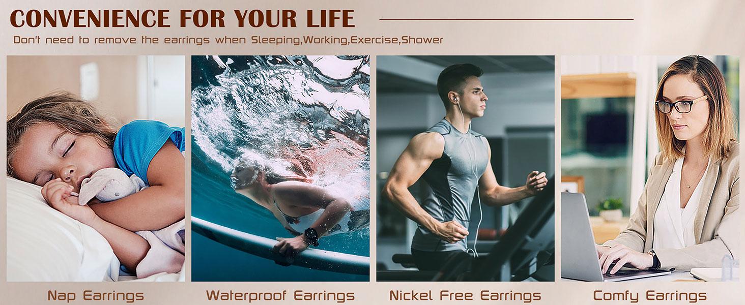 18K Gold Plated 5A Cubic Zirconia Threadless Flat Back Earrings Surgical Stainless Steel Simulated Diamond Earrings for Women Men Earrings Studs Dainty Push Pin Cartilage Earring Hypoallergenic