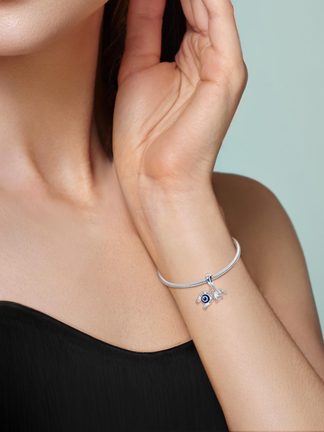 Elephant Design Pendant, Fashionable Eye Design Pendant for Women & Girls, Trendy All-match & Exquisite Jewelry for Birthday Gift