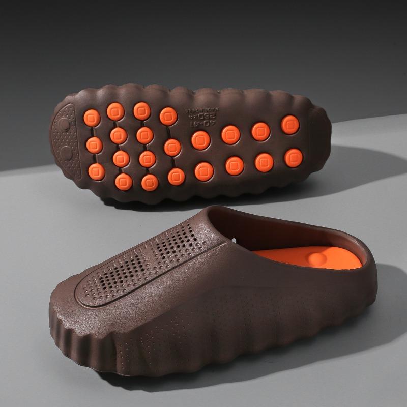 Massage Cloud Slides for Women Men, Orthopedic Foot Massage Slippers with Acupressure Nodes, Non-Slip Thick Cushion Pillow Slides, Breathable Indoor Outdoor House Shoes for Shower, Pool, Beach, Recovery