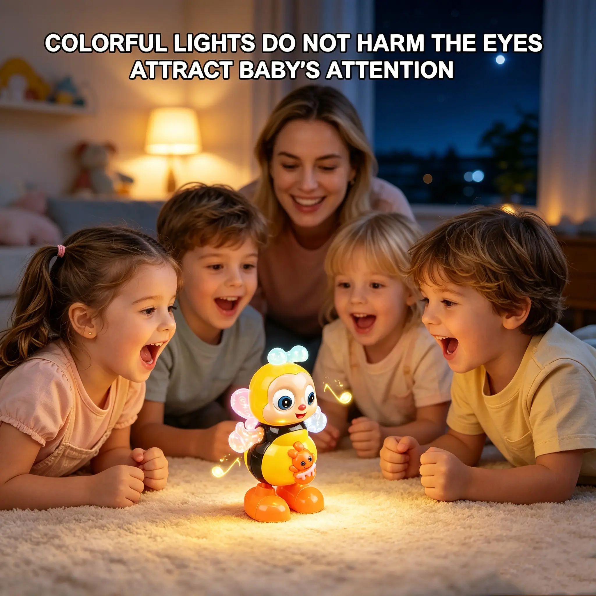1pc Dancing Bee Toy, Electric Bee Animal Dancing MusicToy, Play Toy with Smart Style, Daily Entertainment, BabyTummy Time Practice Toy, Handy Helper, Companion Toyfor Nursery, Holiday Playroom, or Baby's Bedroom