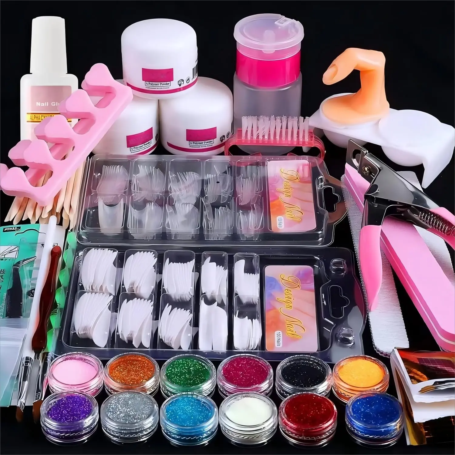 Complete Nail Art Tool Set, 12 Colors African Nail Tools Kit, Professional Manicure Supplies, Essential Beauty Accessories, Diy Nail Kit