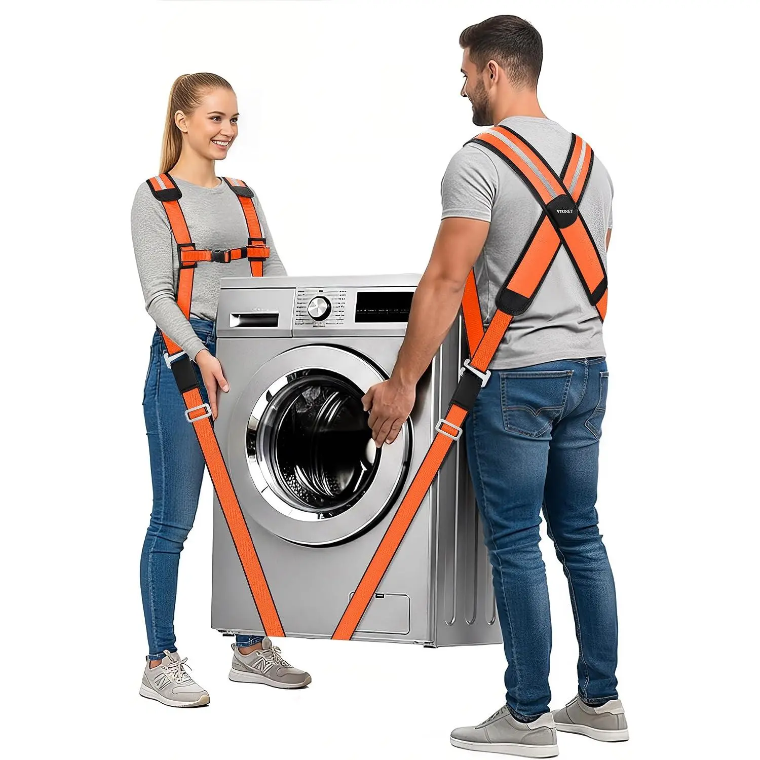 Moving Straps, 2-Person Lifting and Moving System, X-Back Padded Movings Straps for Lifting Appliance, Furniture Strap Move Objects Up to 800lbs for, Refrigerator, Sofa