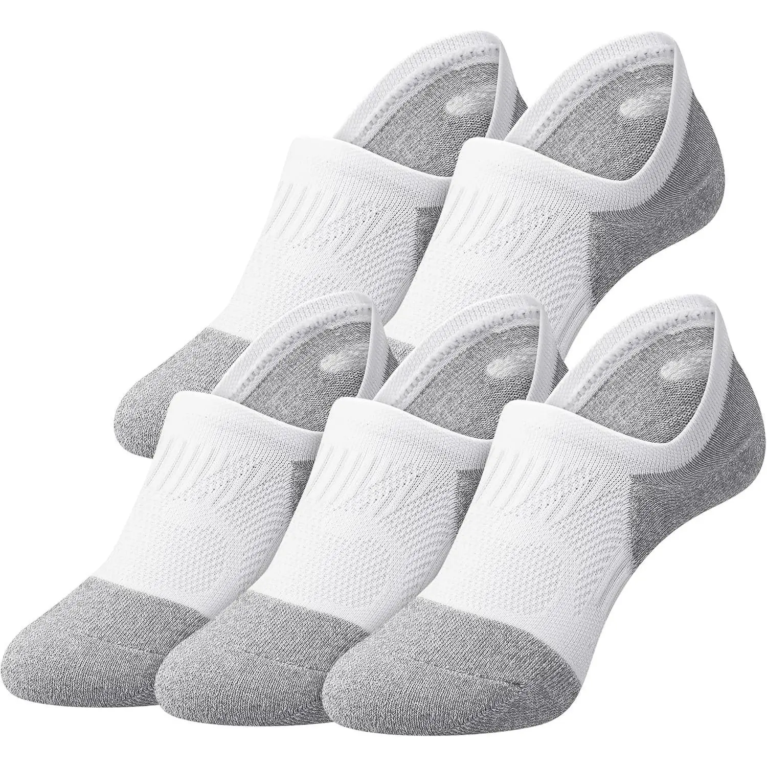 No Show Socks Womens Athletic Compression Running Low Cut Cushioned Socks 5 Pairs