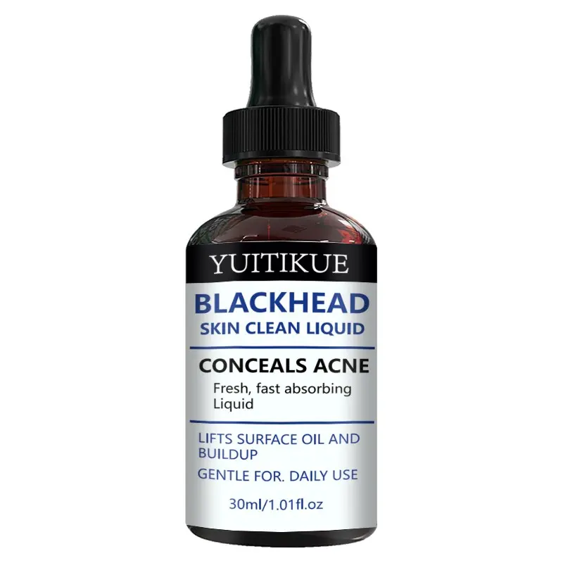 YUITIKUE Salicylic Acid Blackhead Cleansing Solution 30ml, portable dropper version, combines salicylic acid, niacinamide, succinic acid, and lactobionic acid. Gently dissolves blackhead oils and unclogs pores, improving closed comedones and oily acne. Li