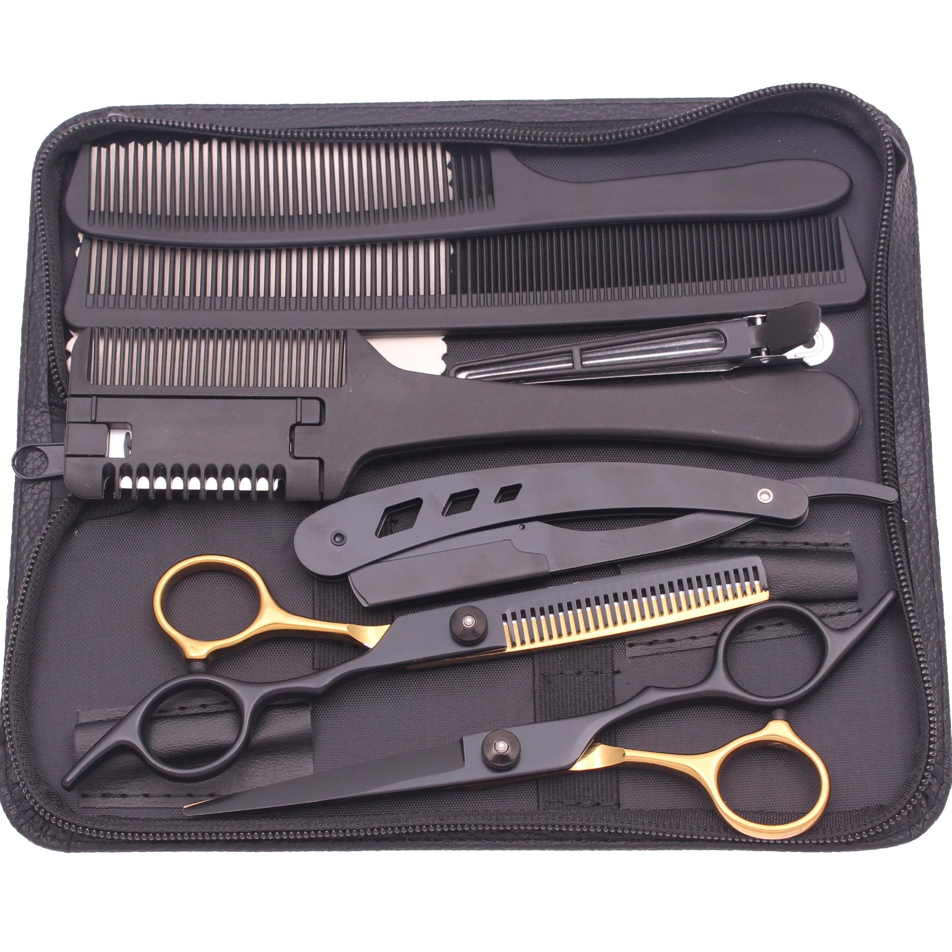 Hair Styling and Cutting Tool Set, Professional Hairdressing Scissors for Salon & Barber Shop, Heatless Styling Tools for Women & Men, Haircut Kits, Barber Equipment
