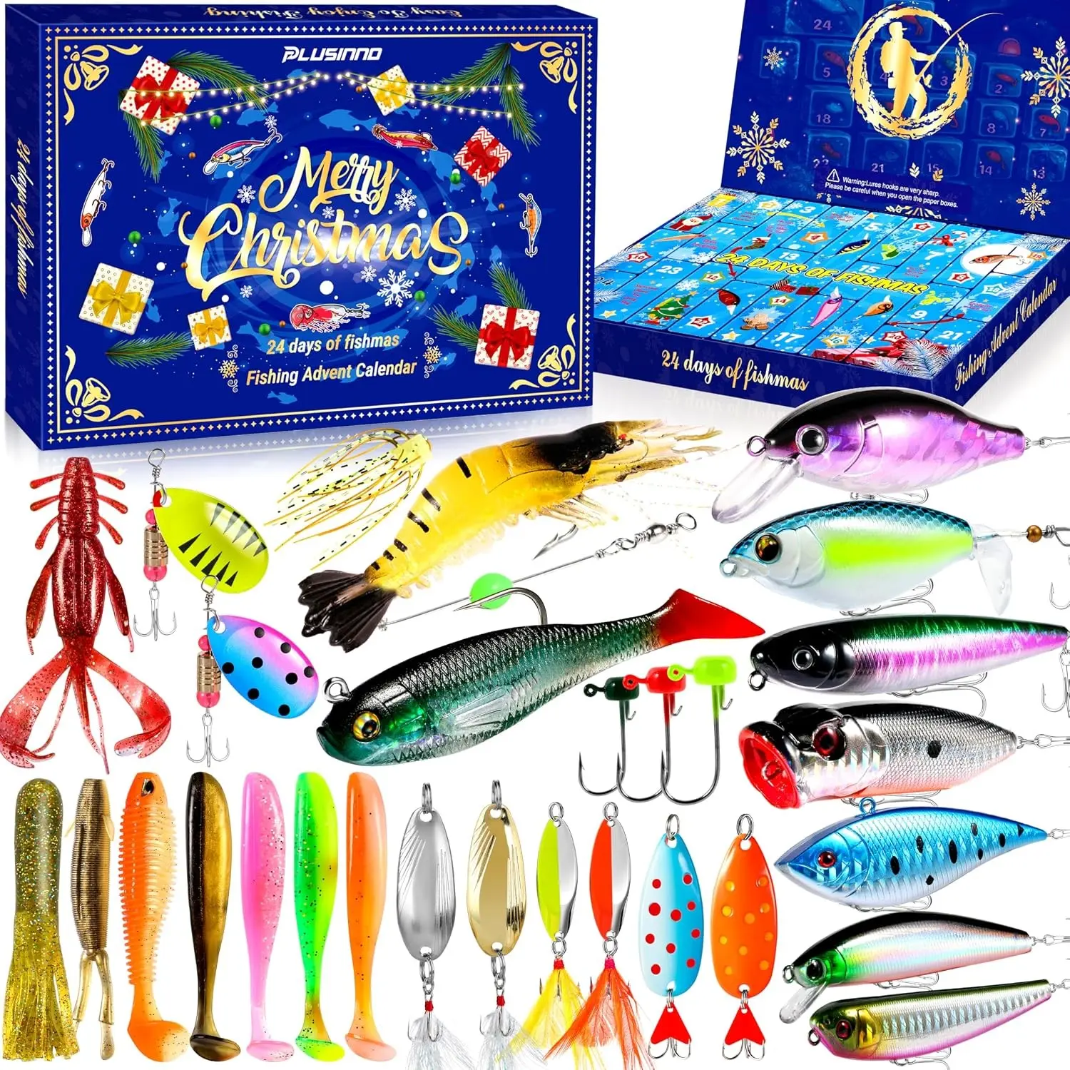 Fishing Advent Calendar 2026, 24 Days Fishing Lure Gift for Men