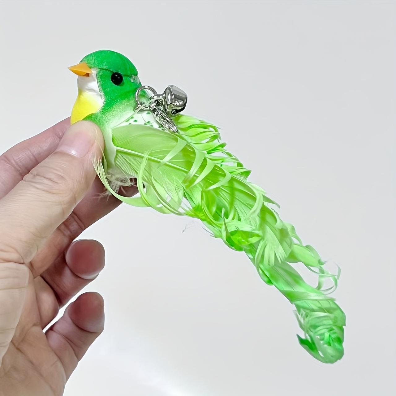 2pcs/3pcs Bird Toy for Cats, Artificial Feathers Cat Toys, Bird Cat Wand Replacement Heads, Cat Wand Toys, No Batteries Needed, Durable Replacement Heds for Wands, Bird Cat Toy for Indoor Kitten Exercise