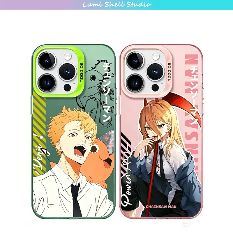 Anime Chainsaw Man Cool Colorful TPU Back Cover Casing for iPhone 17 Pro Max,17 Air,16,15,13,11,12,14 Plus - Phone Protection Accessory, Ideal for Holiday Gifts, Birthdays for Your Partner