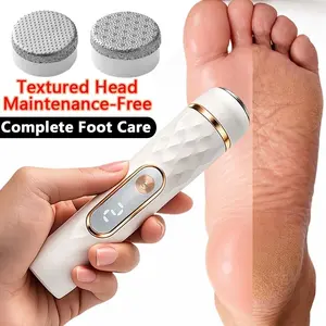 Electric Foot File Kit, Dead Skin Remover, Portable USB Rechargeable Pedicure Tool, Interchangeable Grit Heads, Unisex, Christmas Gift