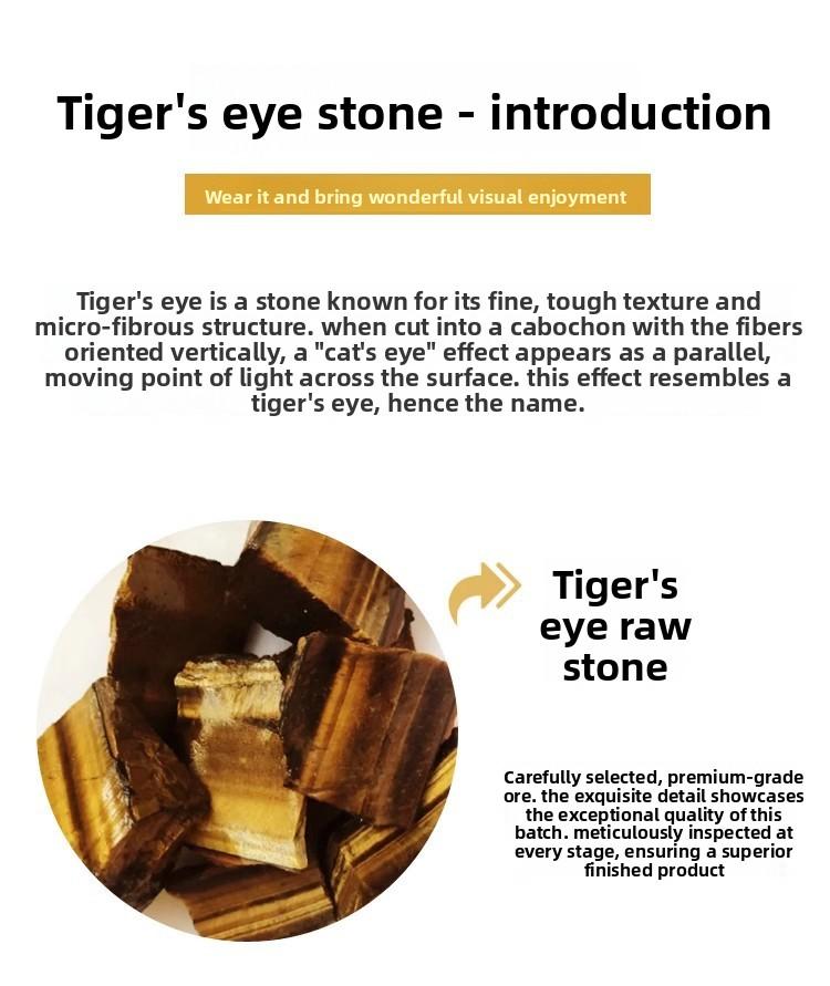 Natural Tiger Eye Stone Bracelet for Men and Women, Yellow Tiger Eye Stone, Colorful Tiger Eye Cat Eye Stone, Wood-Transformed Tiger Eye Stone Bracelet