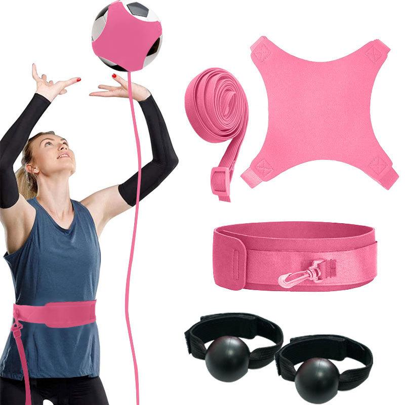 Volleyball rebounds with trainer, serve with elastic rope, single practice tool, suitable for indoor and beach training