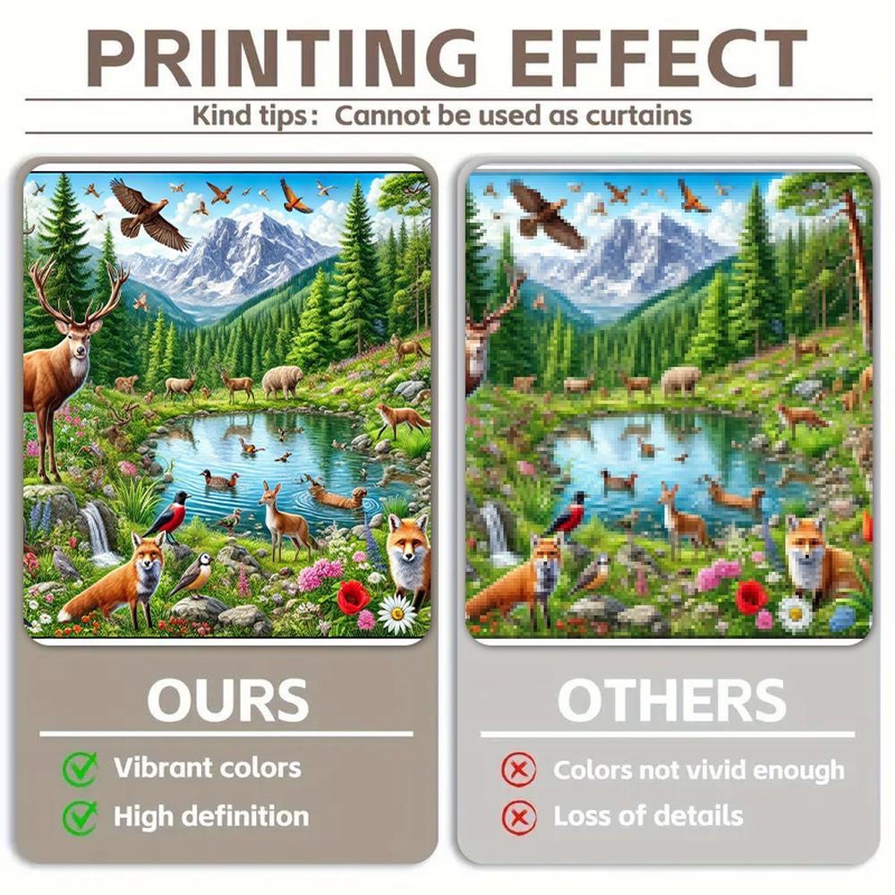 1 PC 2D Flat Artistic Decorative Stylish Modern Polyester Wall Hanging for Interior Home Decoration Indoor Use High Quality Easy Installation