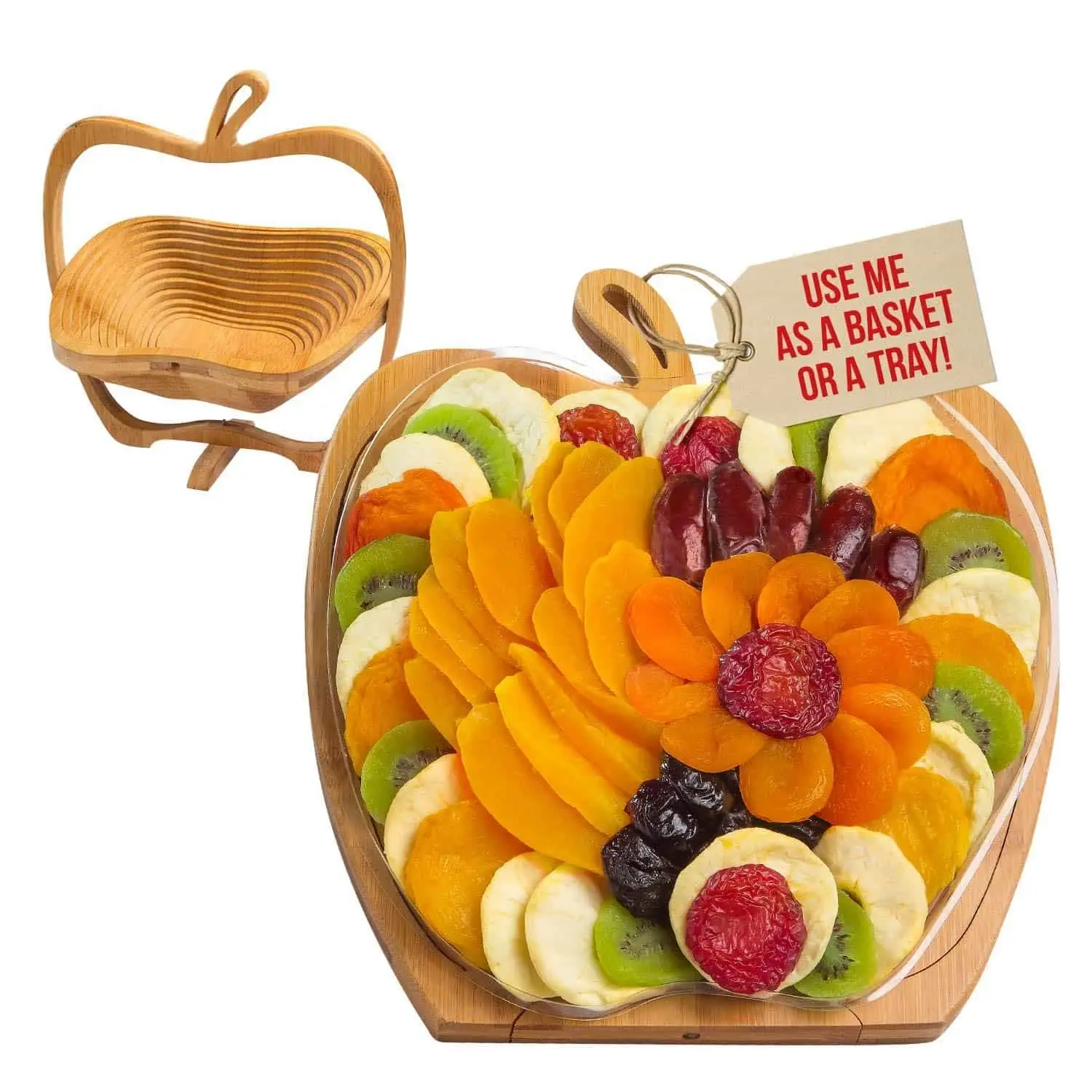 Dried Fruit Gift Basket - Healthy Snack Box - Holiday Food Tray - Assorted Snacks - Easter, Birthday, Sympathy, Mother's Day, Father's Day, Corporate Gift Tray - Bonnie & Pop