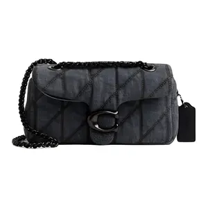 Coach Tabby 20 Crossbody Bag for Women, Fabric with Logo, Small Size, Washed Gray