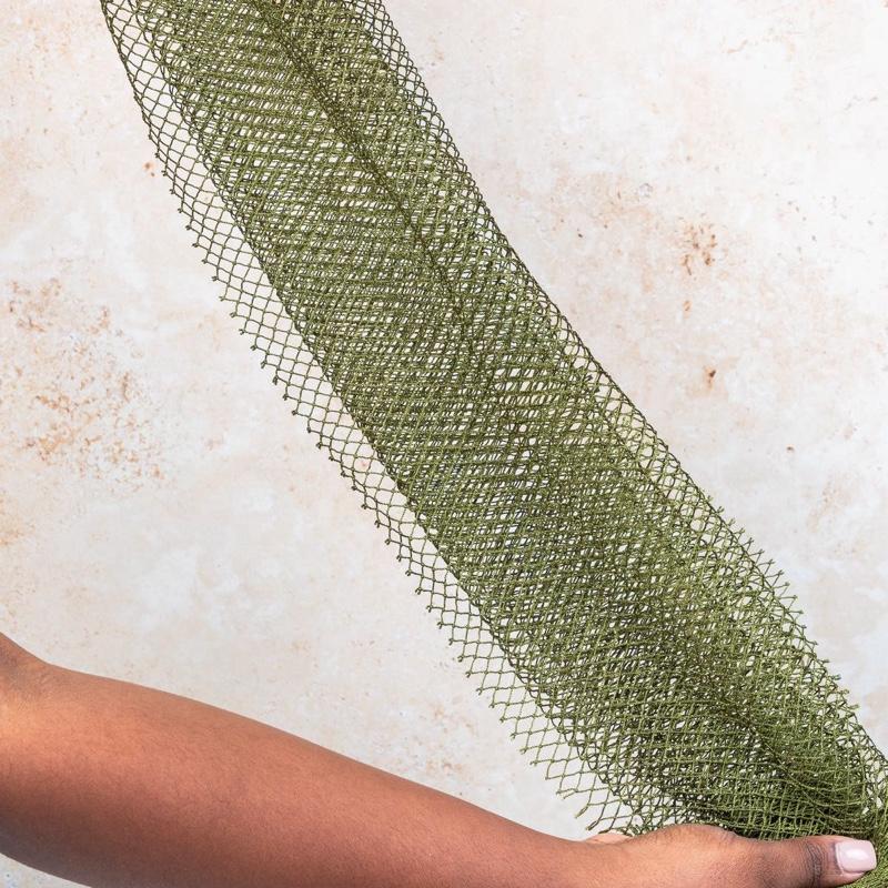 Authentic African Exfoliating Net Sponge - Ethically Sourced from Nigeria - Porous, Hygienic & Quick-Drying Exfoliating Bath Net