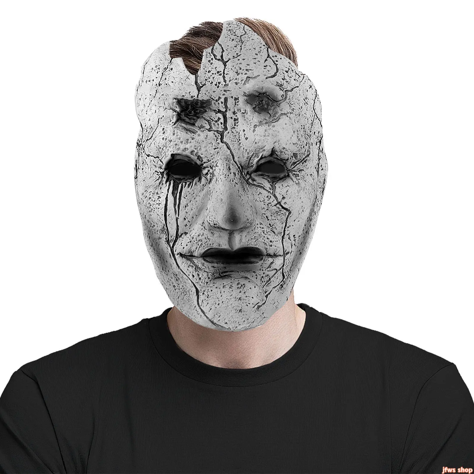 2026 New Latex Half Face Halloween Horror Mask with Detailed Texture Breathable Lightweight Adjustable Strap for Adult Party Cosplay Game Collection Festival Stage Performance Scary Prop Gift US Design
