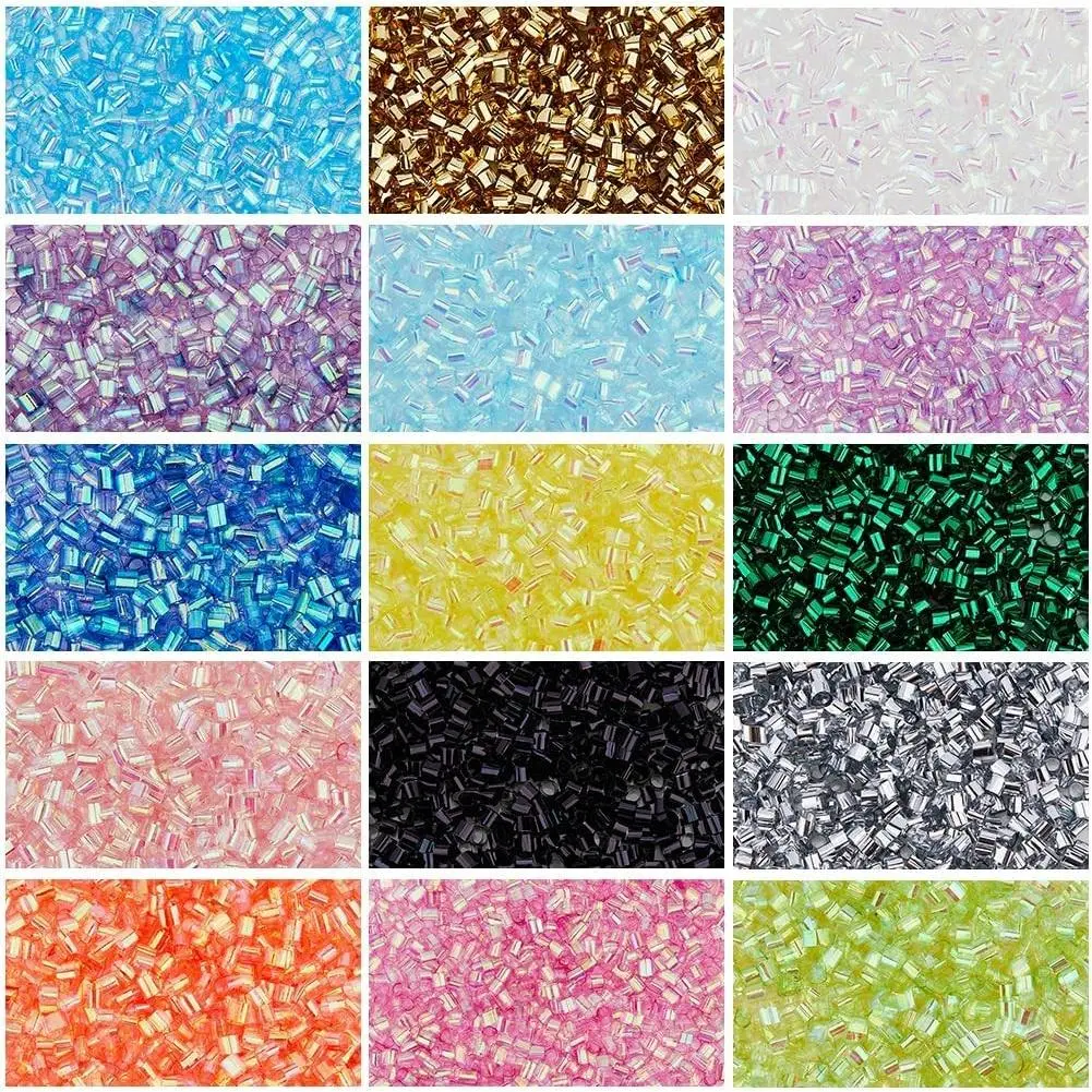15 Colors 180g Crispy Bingsu Beads for Slime About 19050Pcs Iridescent Soft Straw Tube Beads 3D Glitter Plastic Bead Assortment Crunchy Slime Microbeads SuppliesGift