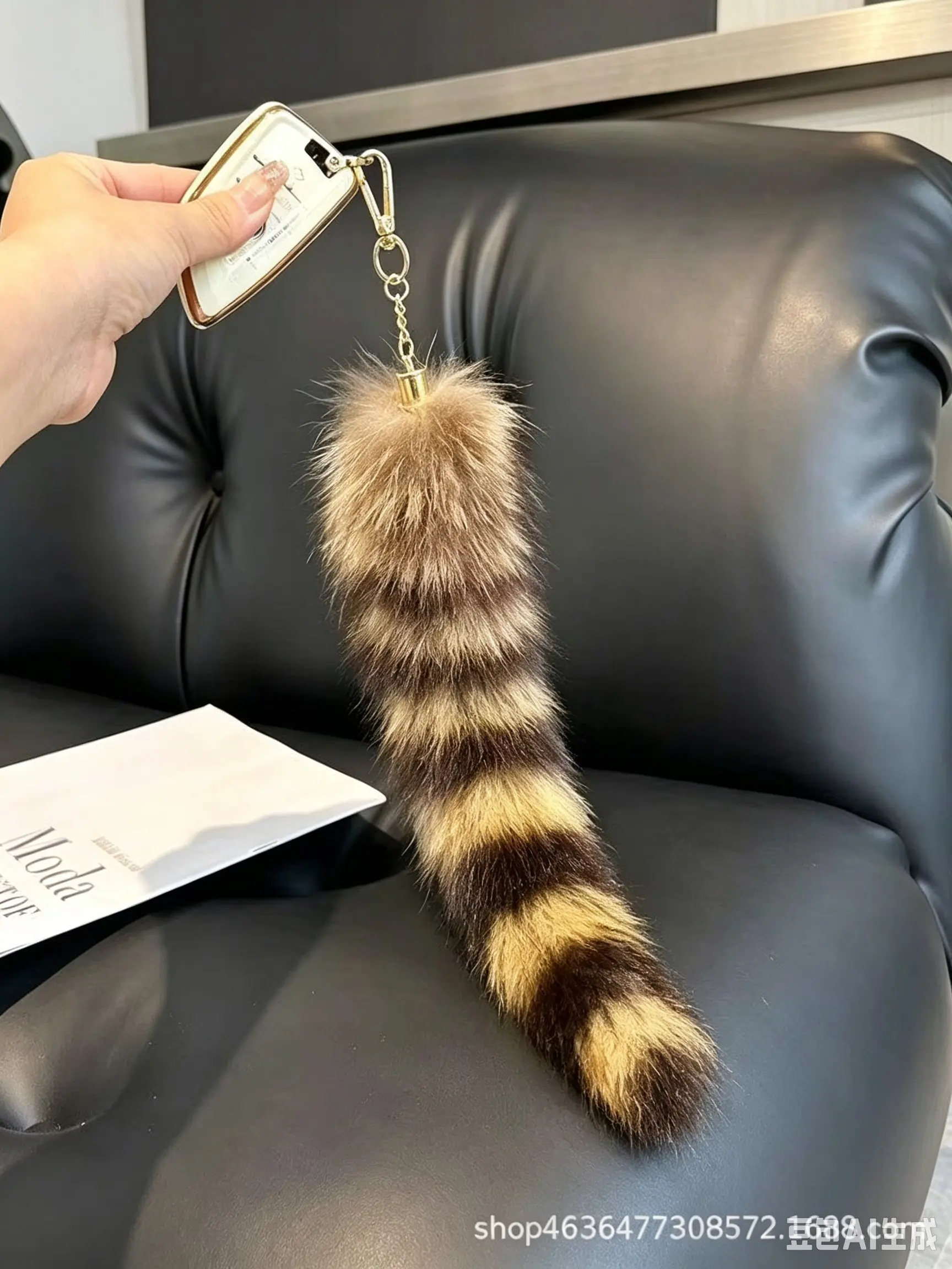 New Cute Animal Tail Bag Charm, Keychain, Car Key Ring, Plush Fake Tail Pendant, Valentine's Day Gift, Holiday Gift