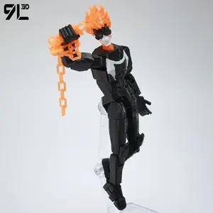 9L3D Lucky13 Dummy13 Evil Mark Linked Hero Action Figure Toy 3D Printed Doll Multi-Jointed Dark Style Hobby Collectible Ornament