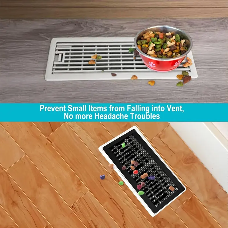 Magnetic Vent Cover, Magnetic Fastening, Ventilation, Airflow Control, Airflow Management, Airflow Directing, Dust Minimization, 4 Counts/set Durable Anti-dust Mesh, Insect-proof Vent Cover, Insect Protection for Ceiling & Floor, PVC Home Accessories