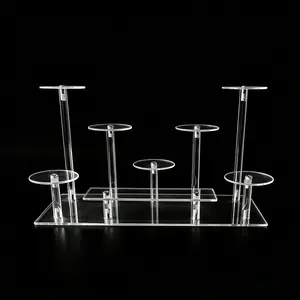 1 Set Of Multifunctional Acrylic Display Stand  Suitable For Personal Collection And Commercial Storage Display  High Transparency  Sturdy  Suitable For Cosmetics Collectibles  Cupcakes  Suitable For All Scene Display Stands