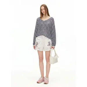 TCH - Soft Girl Aesthetic Striped Knit Long Sleeve Sweater   Vintage Coquette Downtown Girl  Vacation Outfits OOTD
