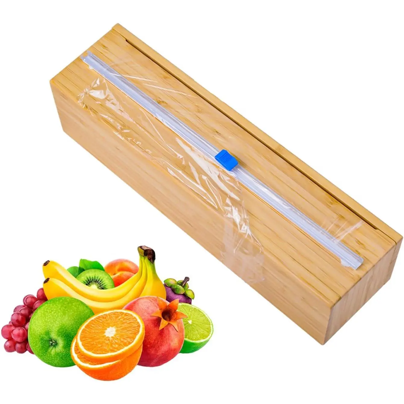 Plastic Wrap Dispenser with Slide , Fit 13'' Rolls,   Foil Dispenser with  for Wax Paper, Saran Wrap