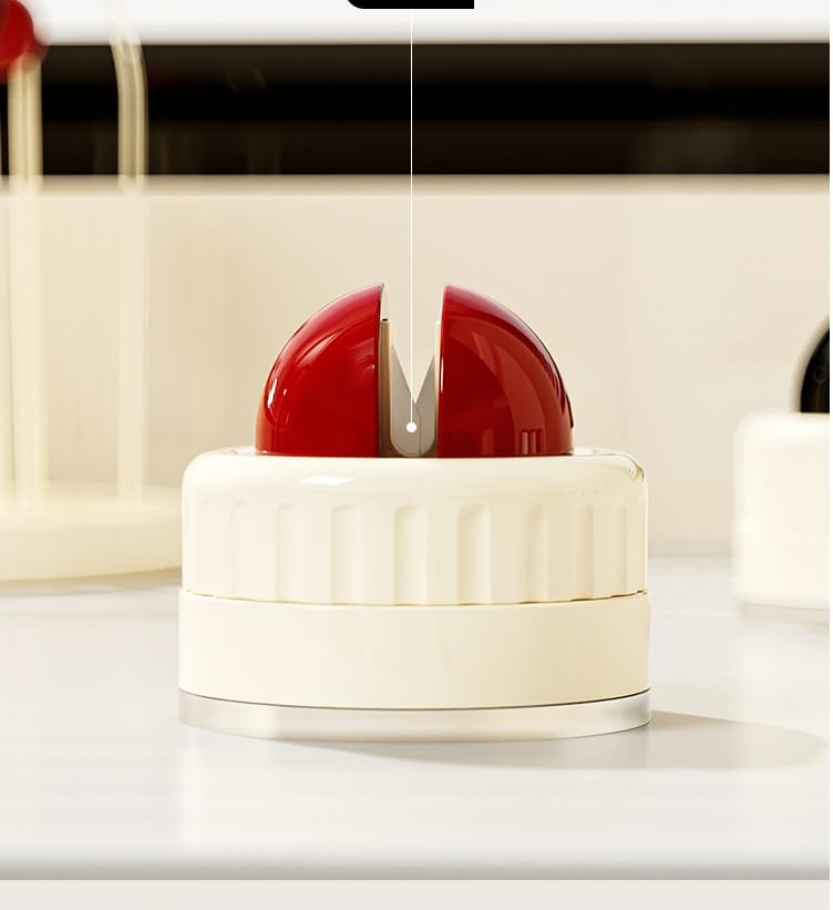 Knife Sharpener Portable Rapid Knife Sharpener & Kitchen Knife Sharpener (with Suction Base) | for Knives, Scissors, Cleavers & Outdoor Tools | Sharpener (Non-Slip), Black, red