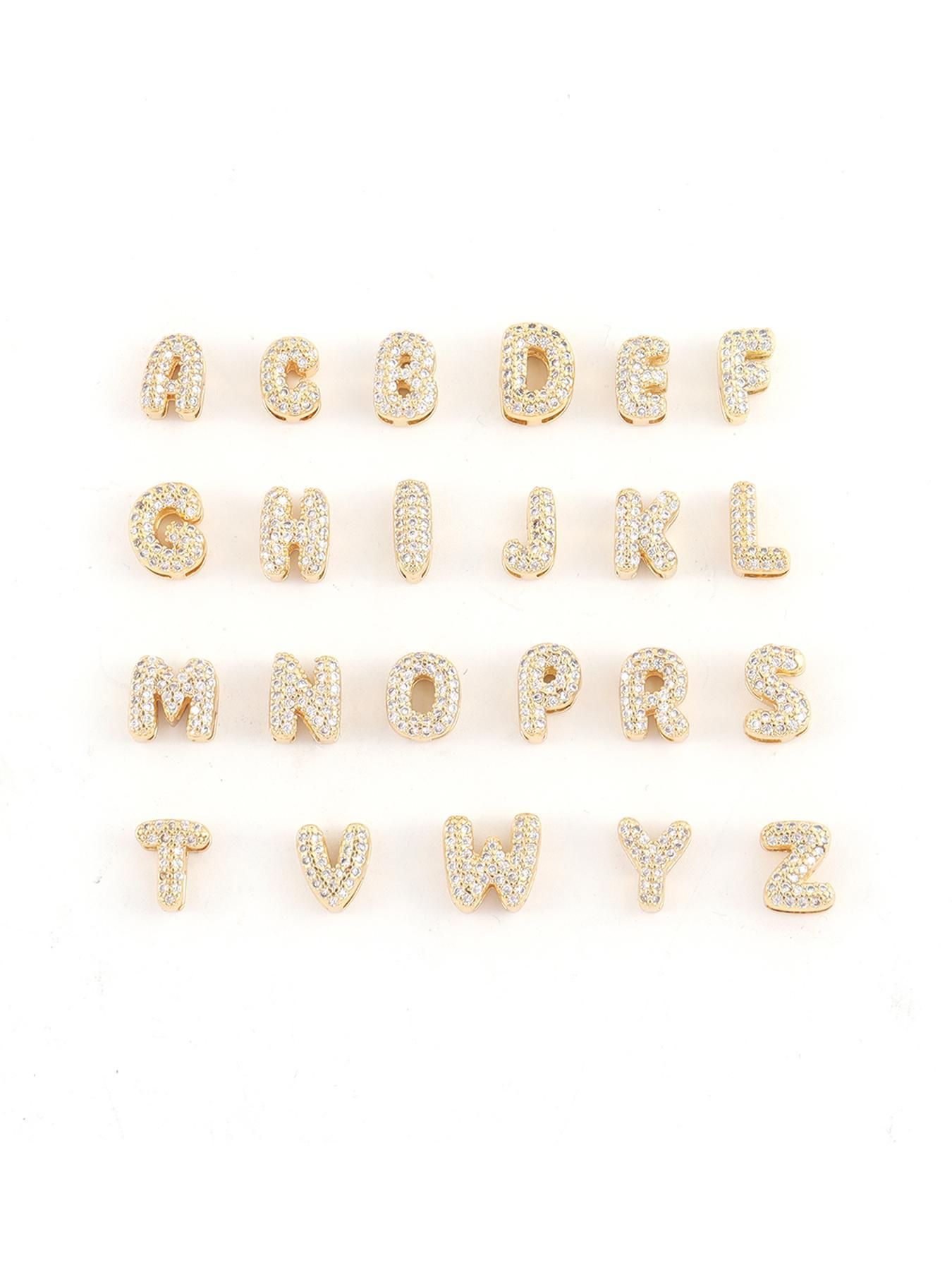 Letter Design Beaded, Fashionable Jewelry for Women & Girls, Trendy All-match & Exquisite Jewelry for Birthday Gift, Letter Link Bracelet