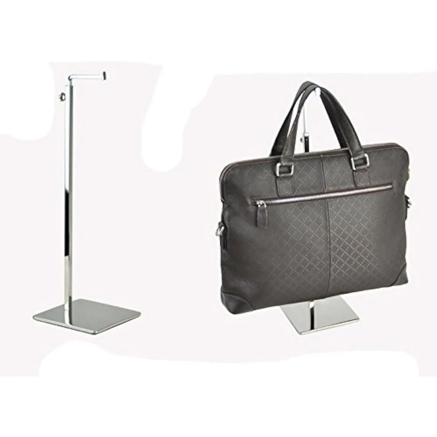 Modern Stainless Steel Height-Adjustable Tabletop Handbag Organizer, Removable Single Hook Store Display Stand (Home Supplies)