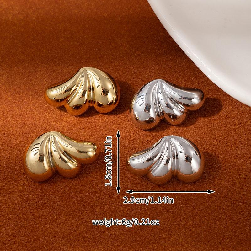 High-end Light Luxury Textured Leaf Earrings, Metallic Style, Personalized Stereo CCB Multi-layer exaggerated Multi-layer Flower Earrings