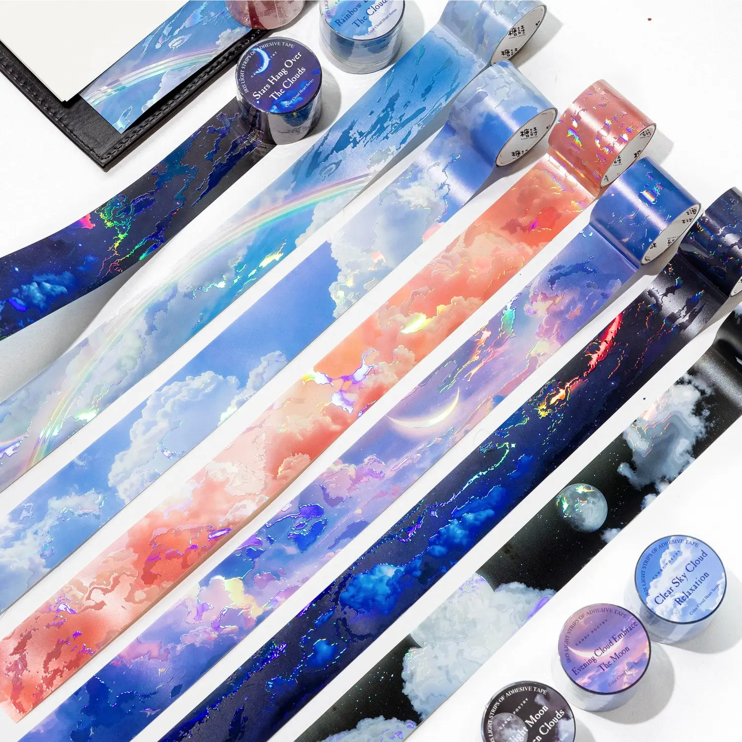 Sky Letter Pet Journal Border Tape, High Aesthetic Starry Cloud Frame Stickers, DIY Decoration Supplies, Creative Crafting Essentials